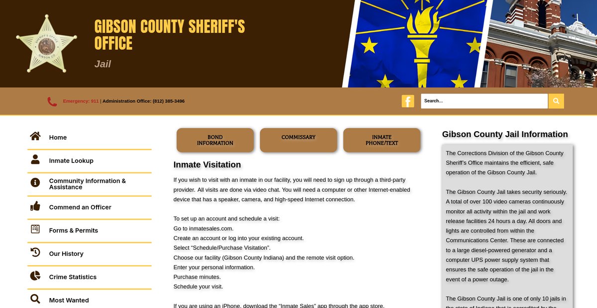Preview of gibsoncountysheriff.com