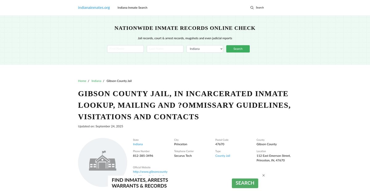 Preview of indianainmates.org