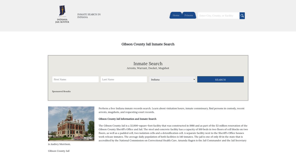 Preview of indianajailroster.com
