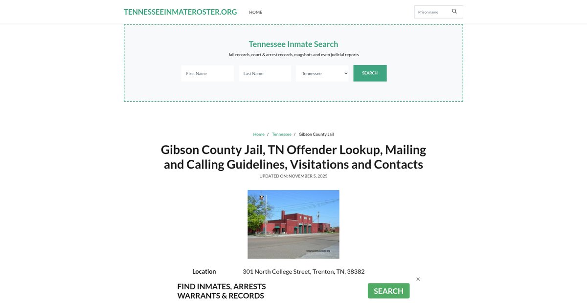 Preview of tennesseeinmateroster.org