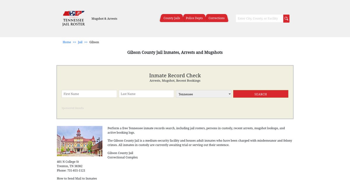 Preview of tennesseejailroster.com