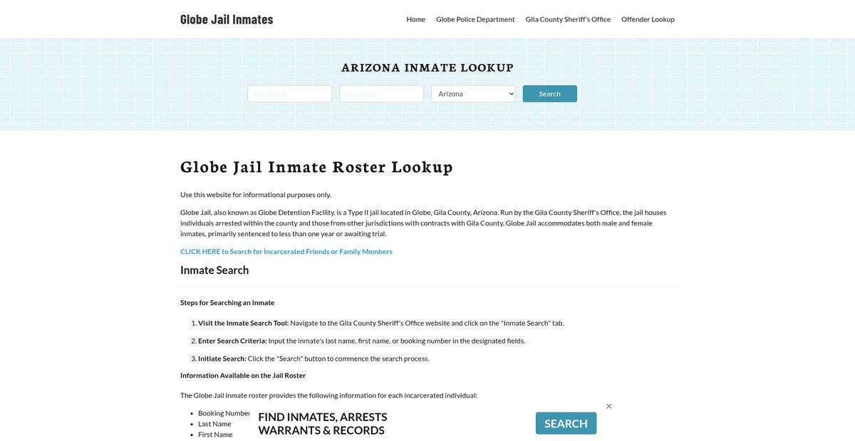 Preview of globejail.org