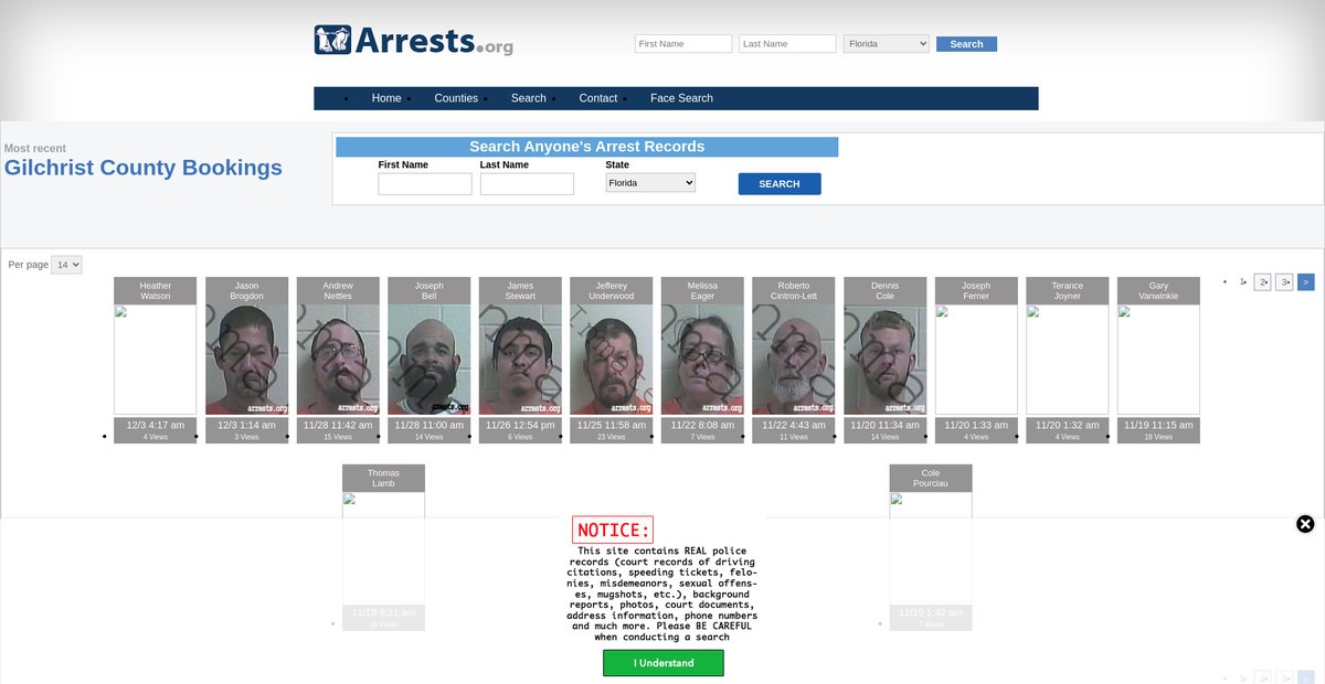 Preview of florida.arrests.org
