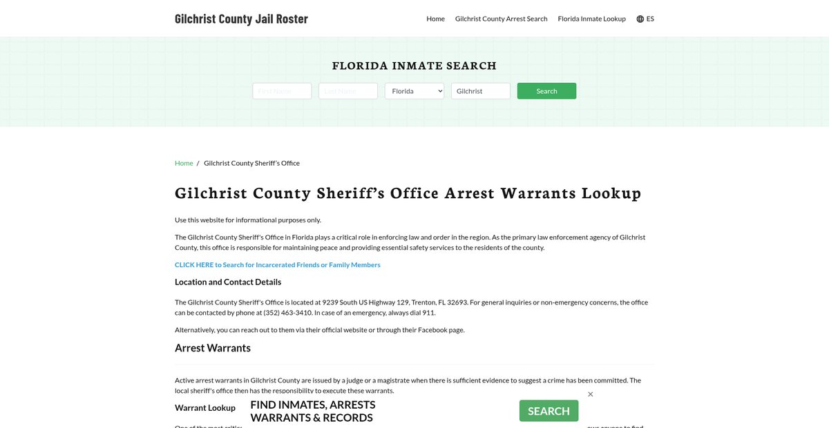 Preview of gilchristcountyjail.org