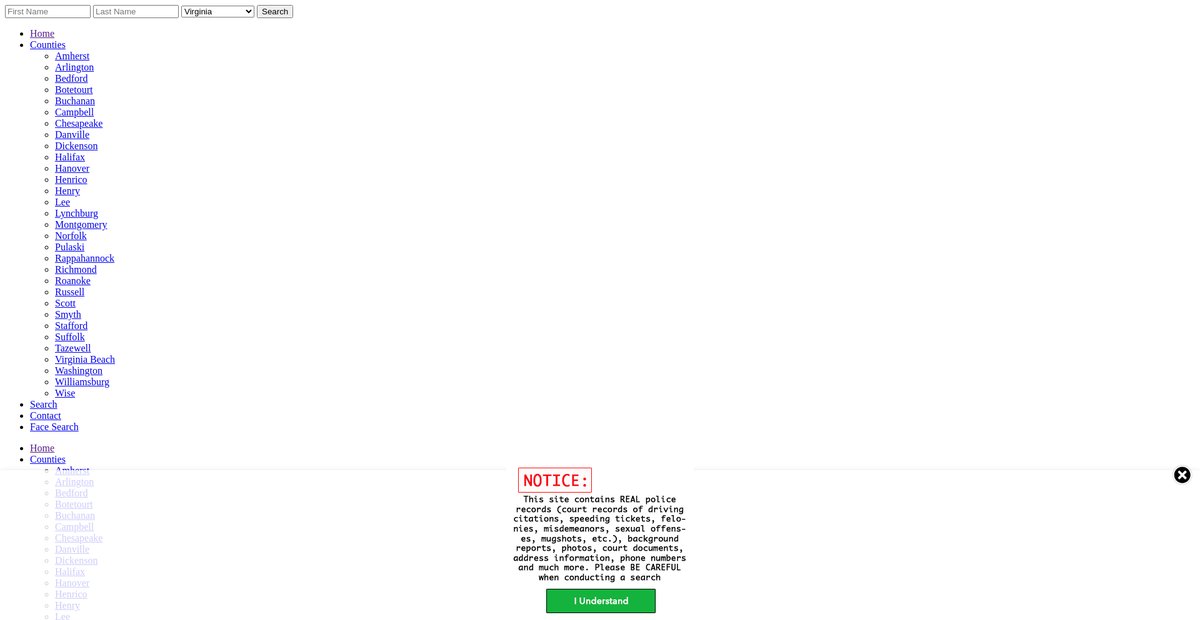 Preview of virginia.arrests.org