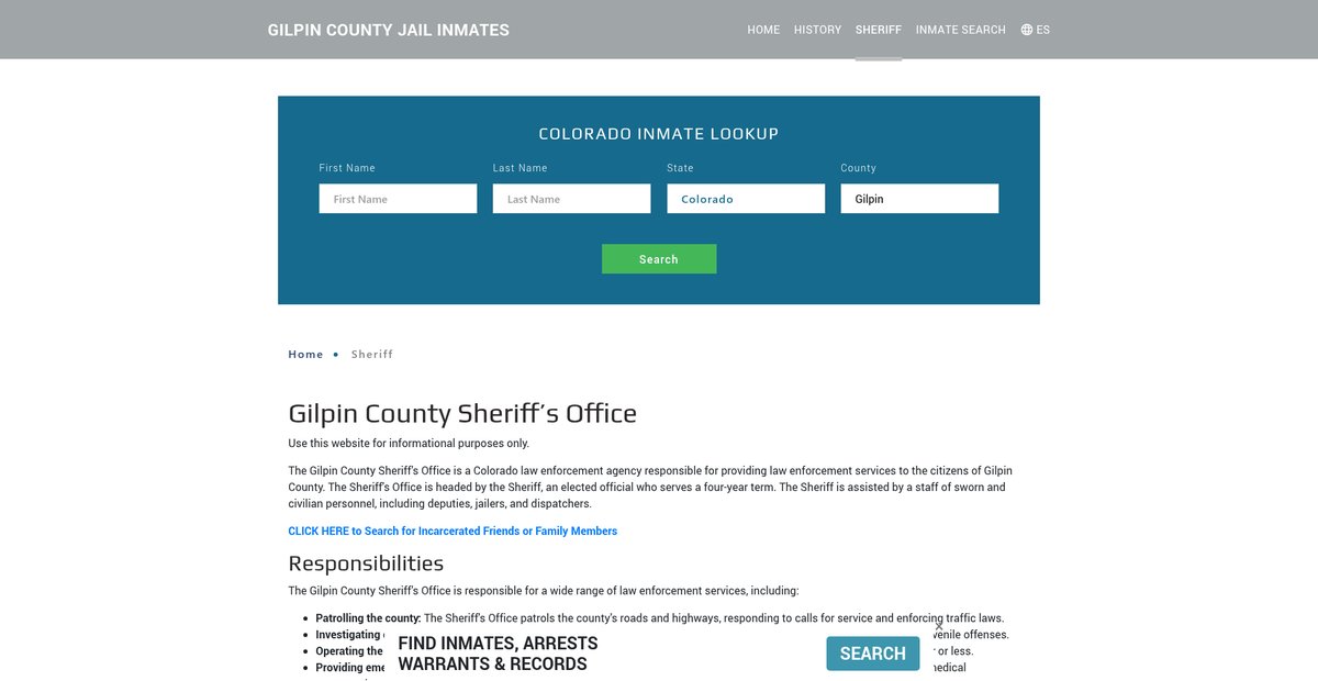 Preview of gilpinjailroster.org