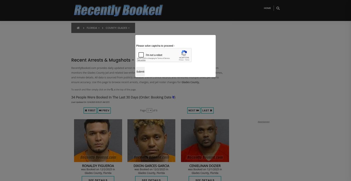 Preview of recentlybooked.com
