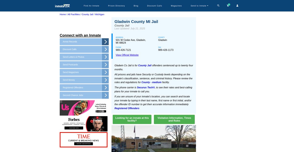Preview of inmateaid.com