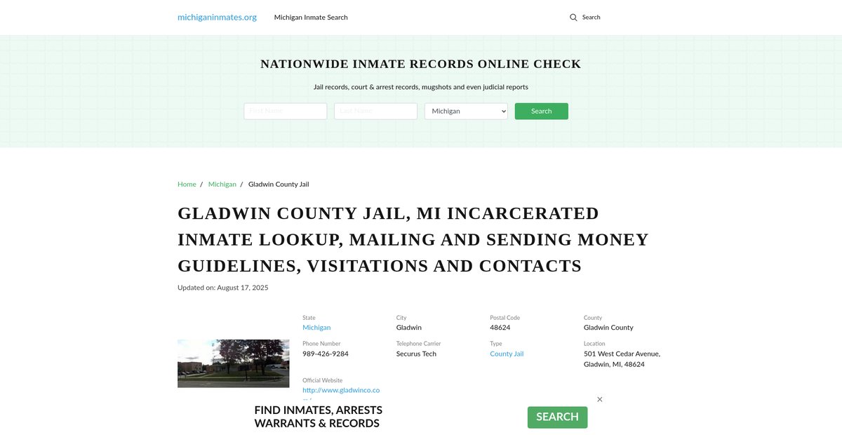 Preview of michiganinmates.org