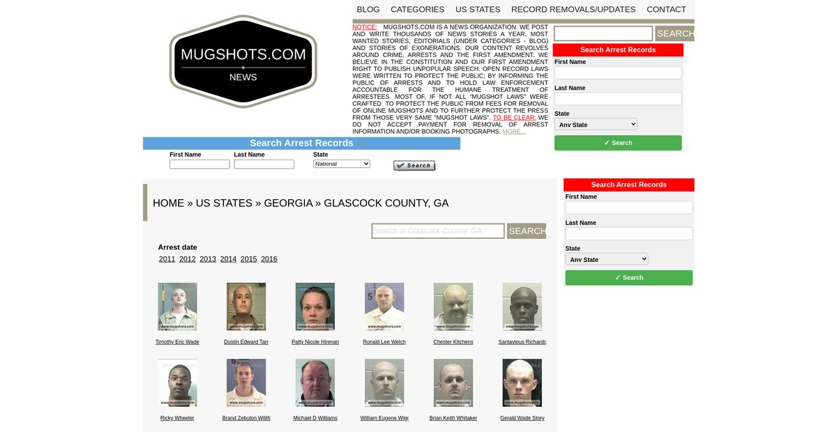 Preview of mugshots.com