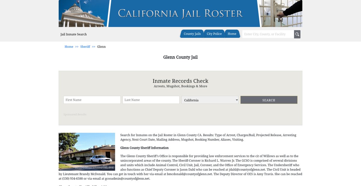 Preview of californiajailroster.com
