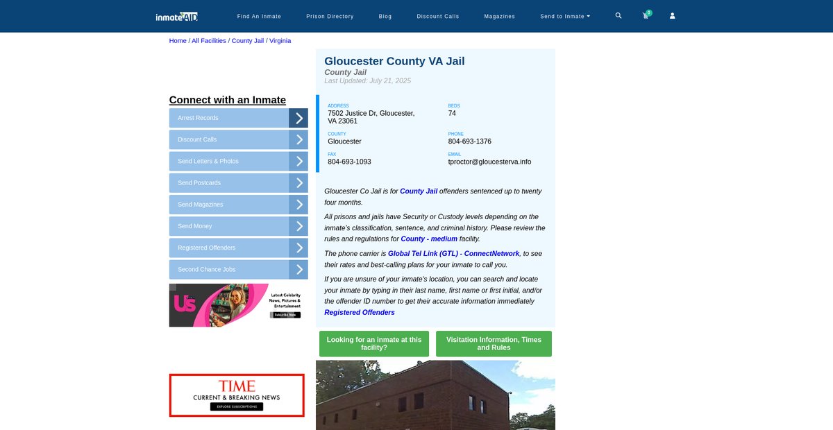 Preview of inmateaid.com