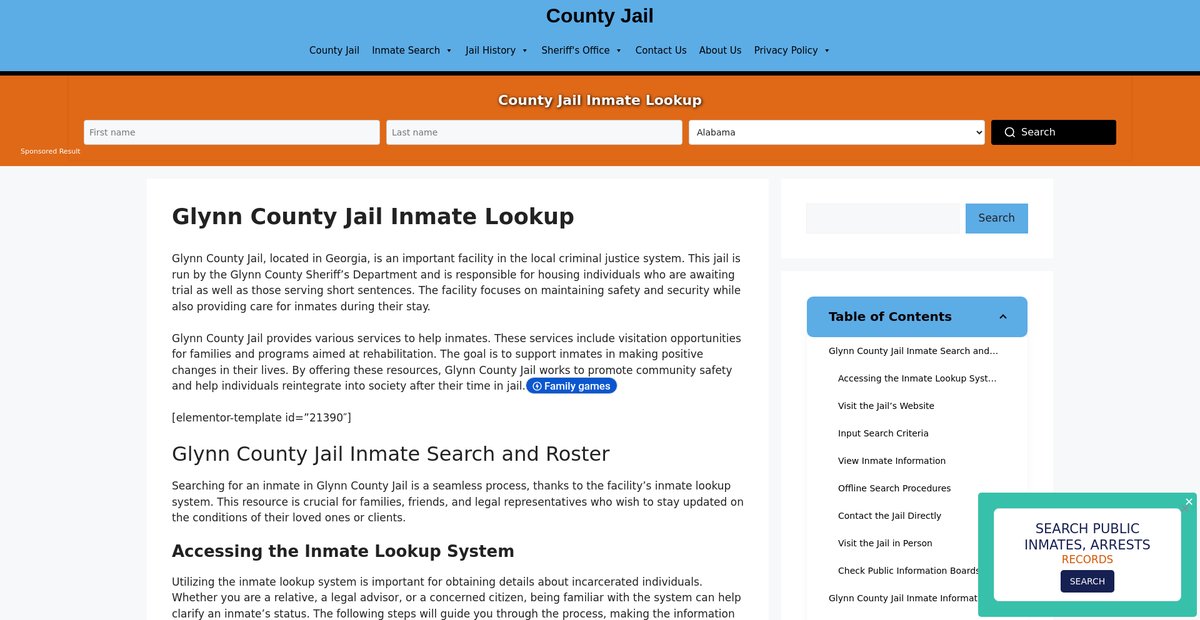 Preview of glynn.countyjail.org