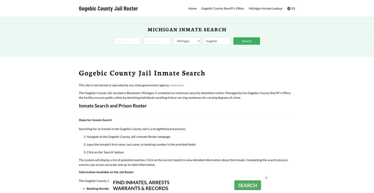 Preview of gogebiccountyjail.org