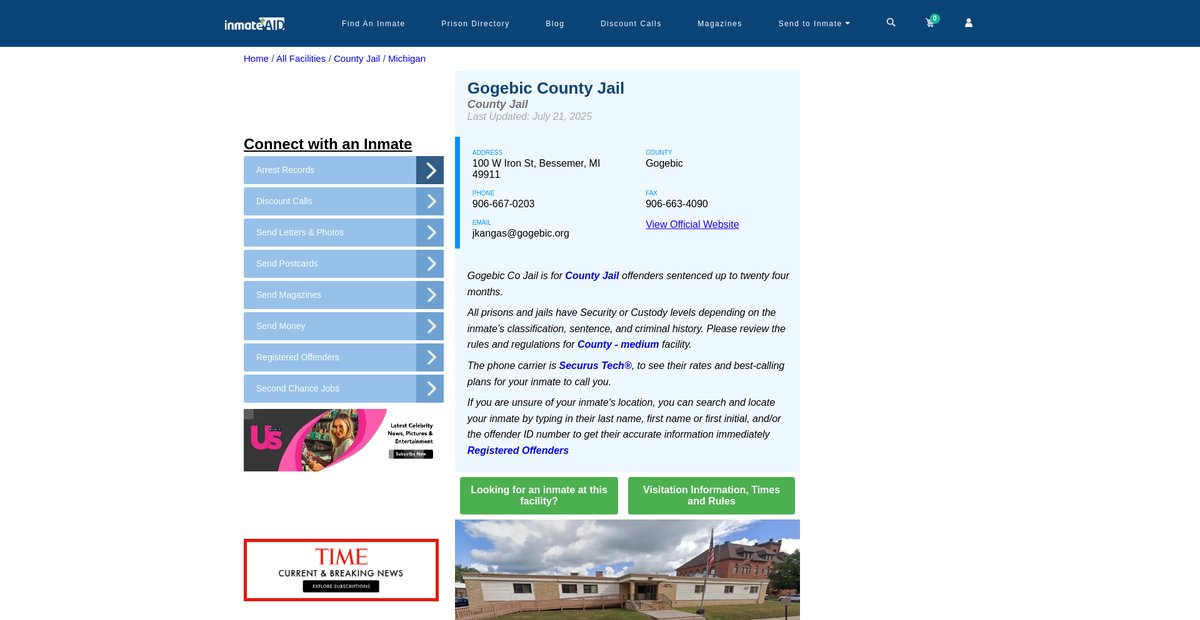 Preview of inmateaid.com