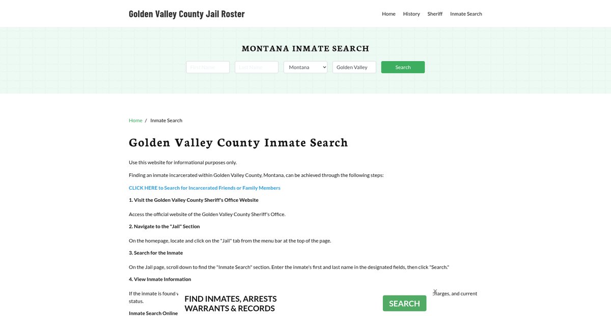 Preview of goldenvalleycountyjail.org