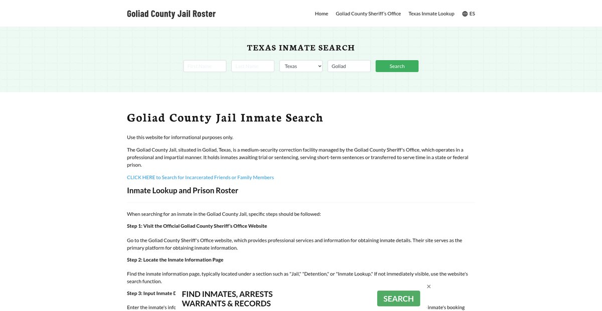 Preview of goliadcountyjail.org