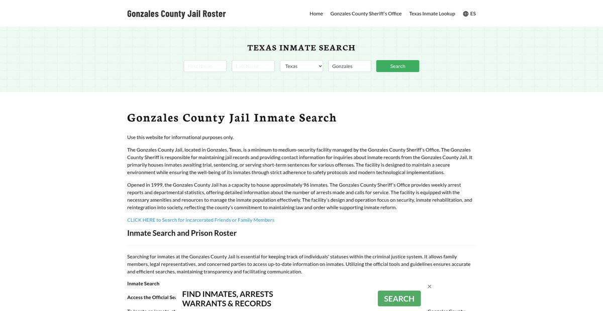 Preview of gonzalescountyjail.org