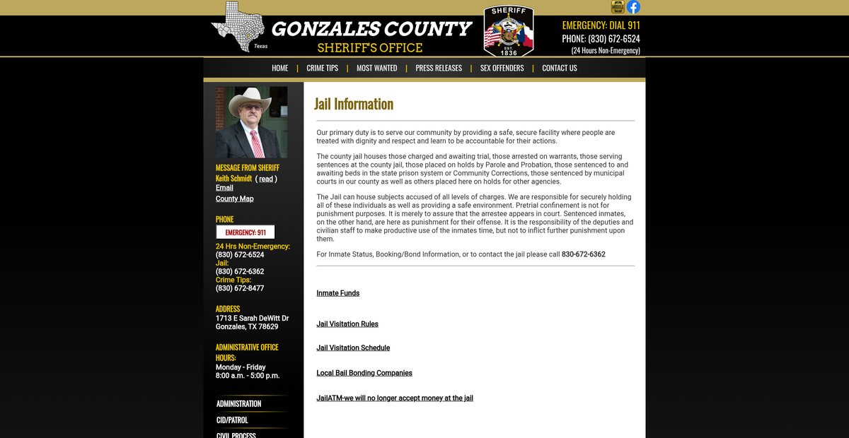 Preview of gonzalescountysheriff.org