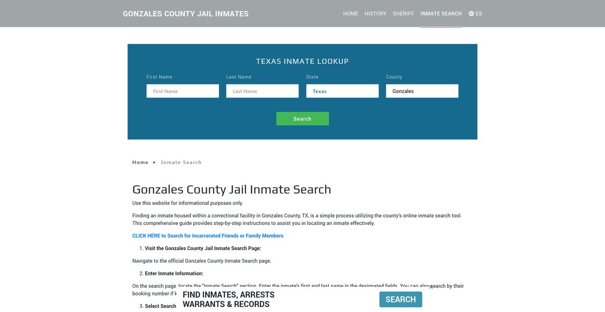 Preview of gonzalesjailroster.org