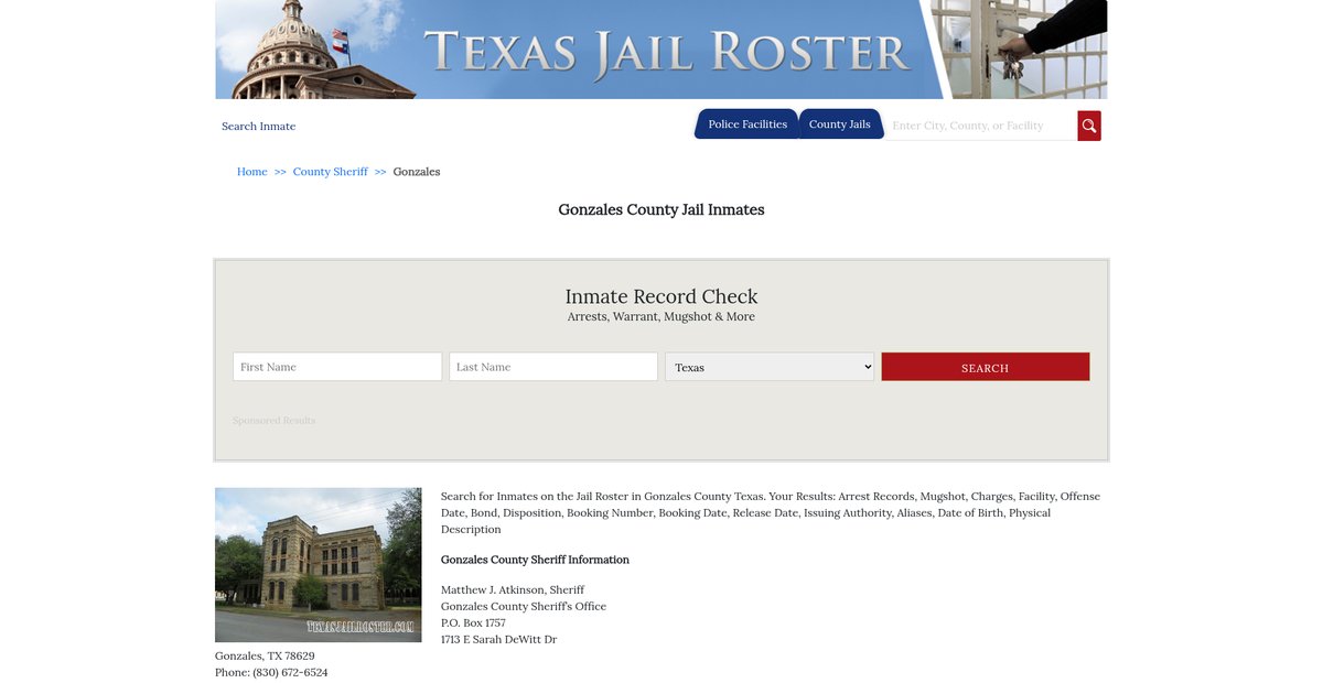 Preview of texasjailroster.com