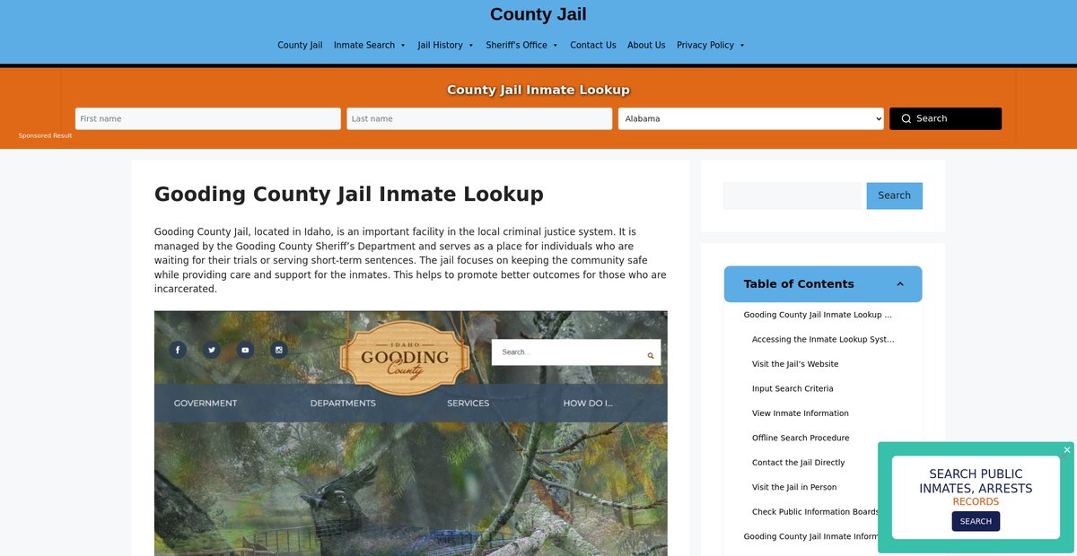 Preview of gooding.countyjail.org