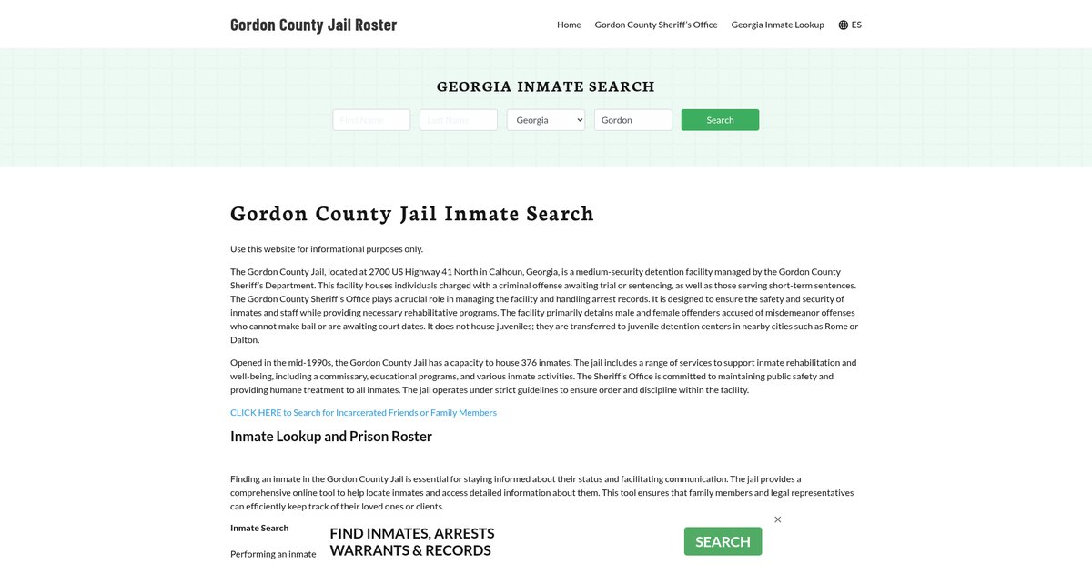 Preview of gordoncountyjail.org