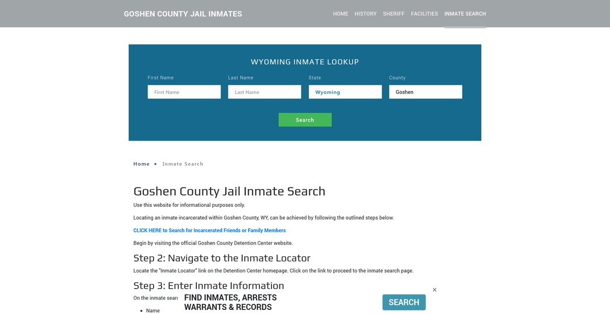 Preview of goshenjailroster.org