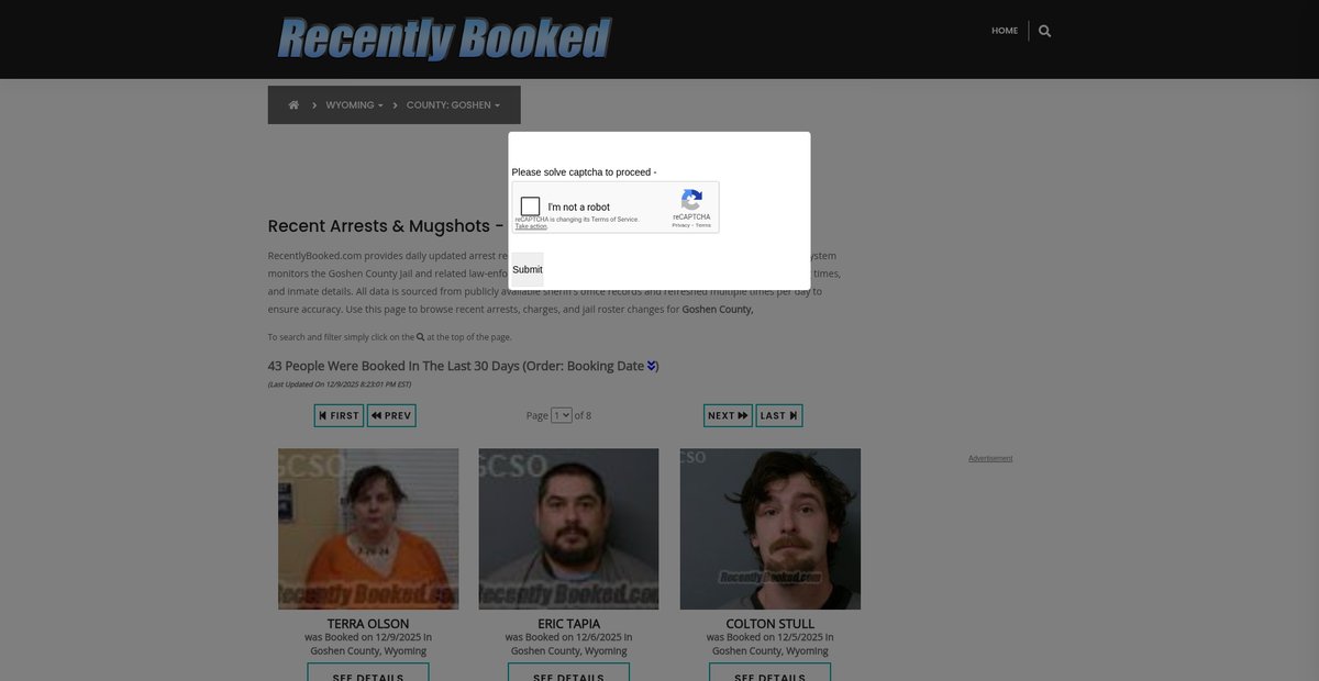 Preview of recentlybooked.com