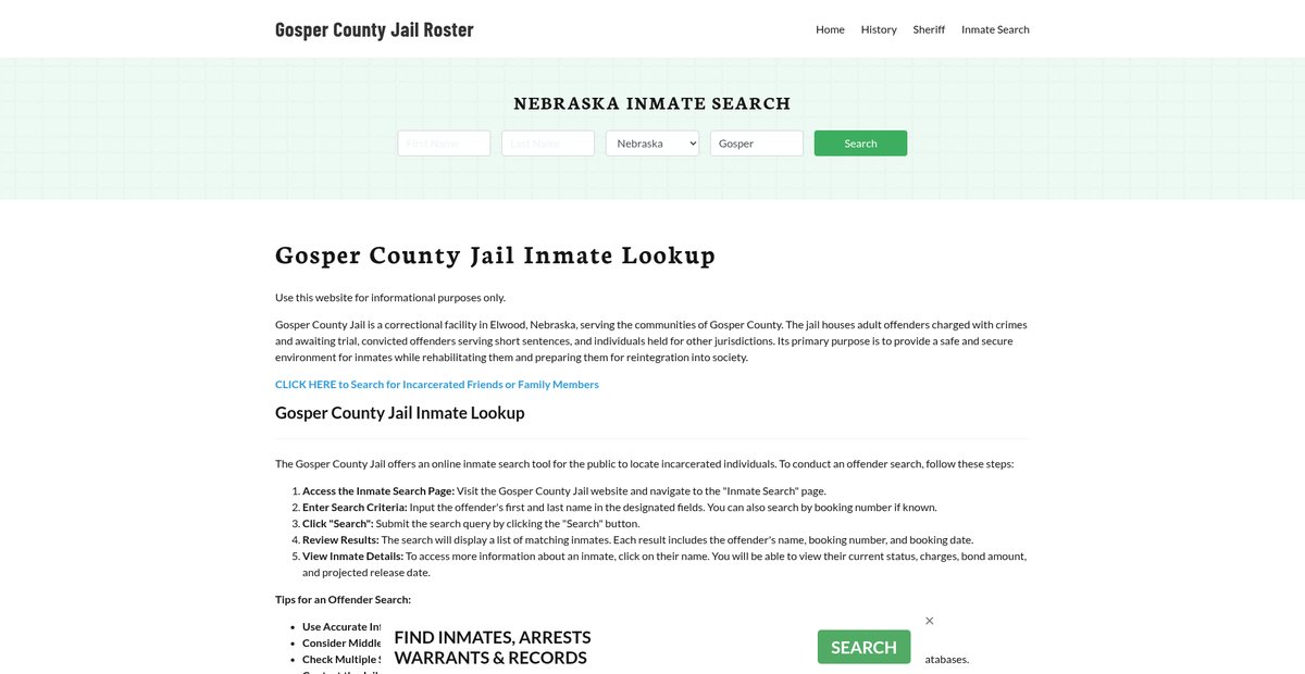 Preview of gospercountyjail.org
