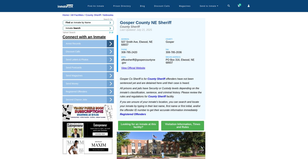 Preview of inmateaid.com