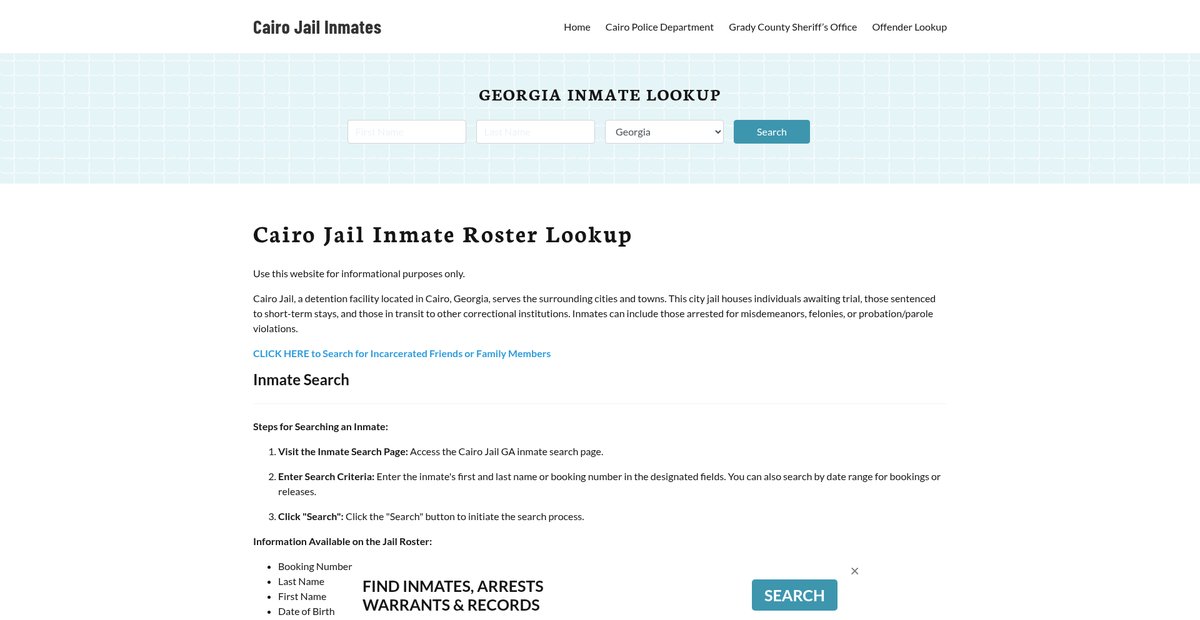 Preview of cairojail.org