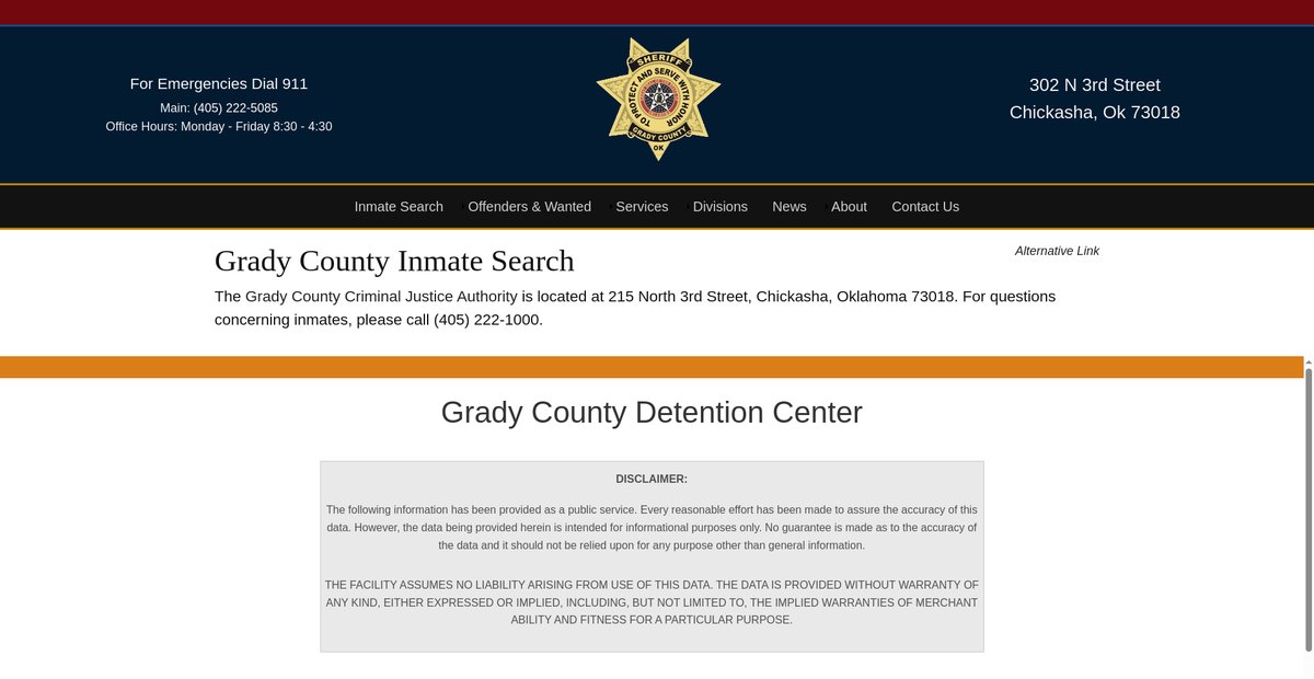 Preview of gradycosheriff.com