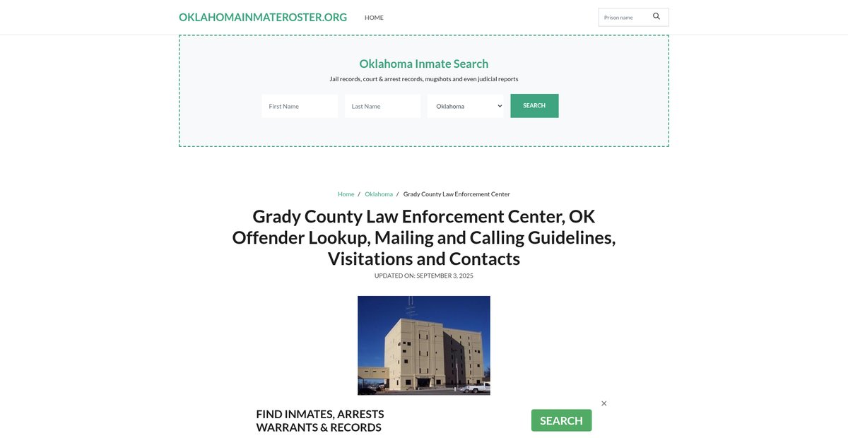 Preview of oklahomainmateroster.org