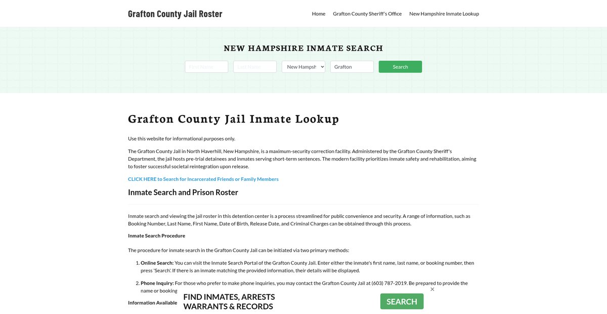 Preview of graftoncountyjail.org