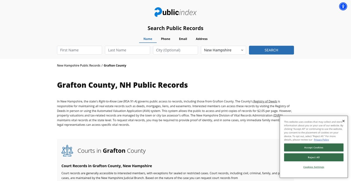 Preview of newhampshire.thepublicindex.org