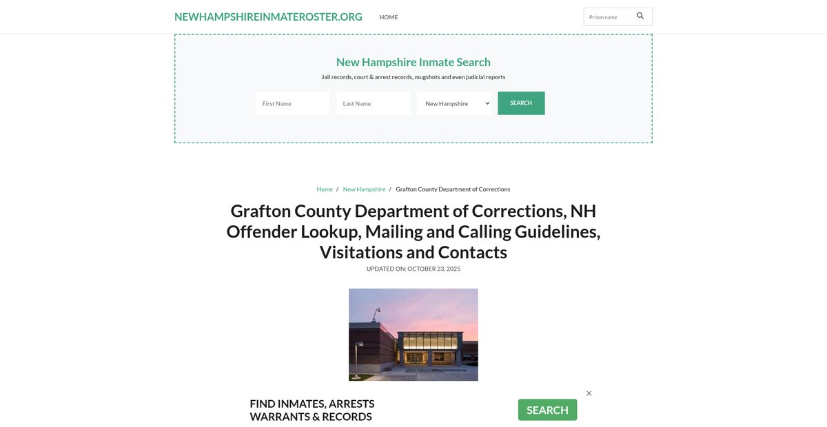 Preview of newhampshireinmateroster.org