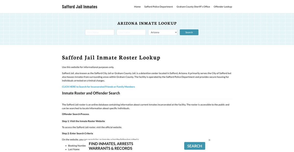 Preview of saffordjail.org