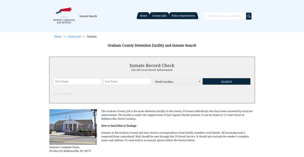 Preview of northcarolinajailroster.com
