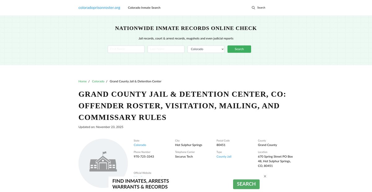 Preview of coloradoprisonroster.org
