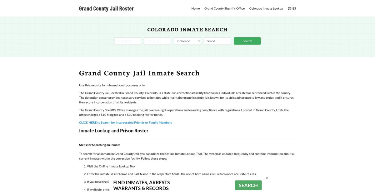 Preview of grandcountyjail.org