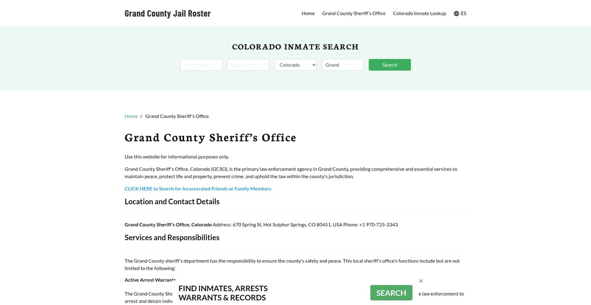 Preview of grandcountyjail.org