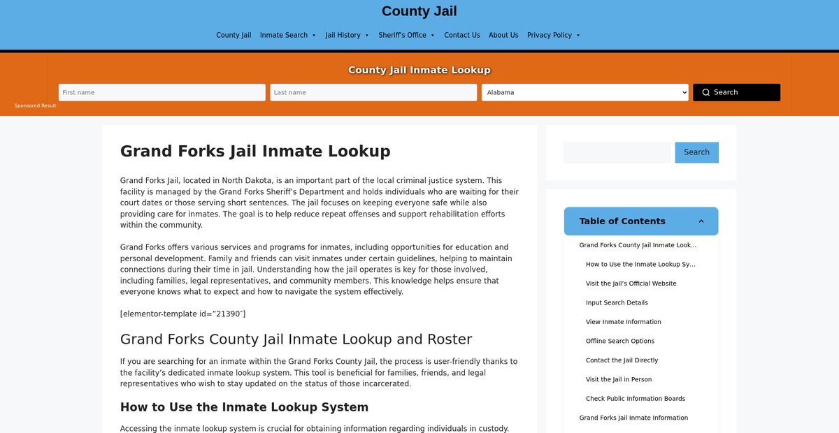 Preview of grand-forks.countyjail.org