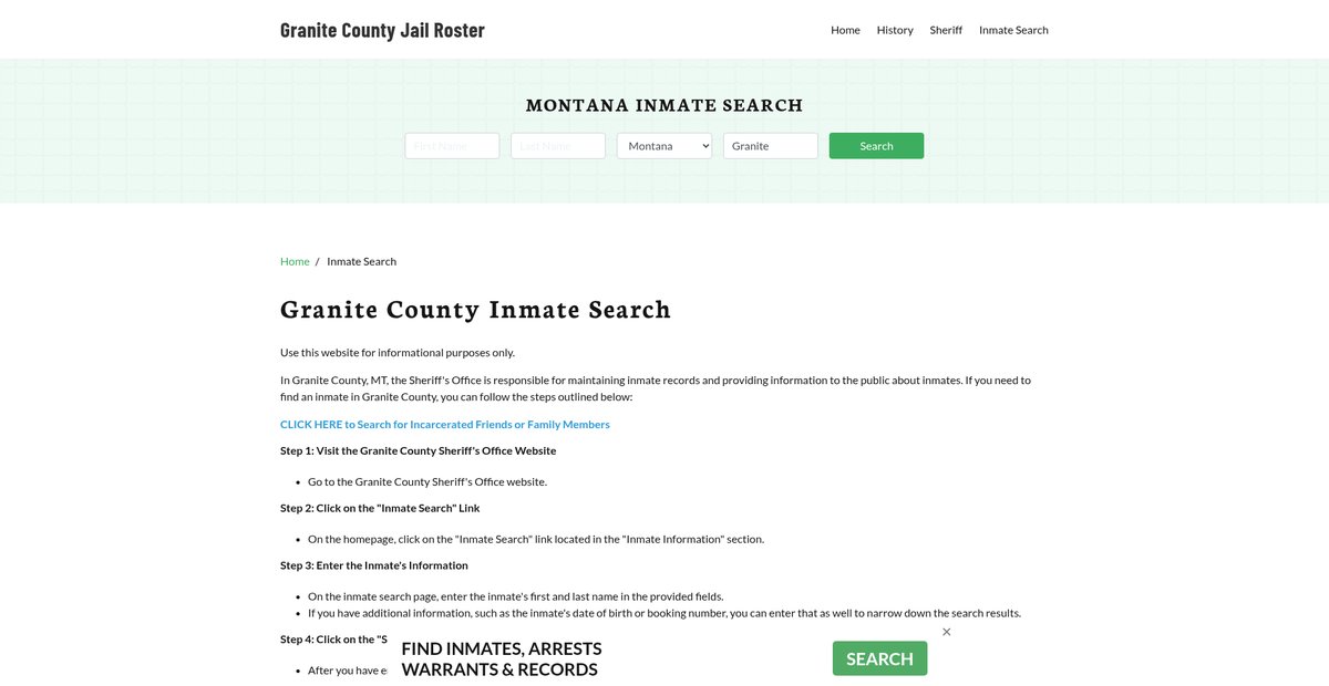 Preview of granitecountyjail.org