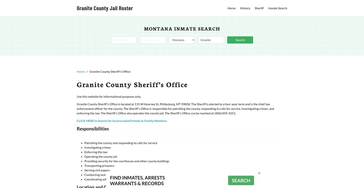 Preview of granitecountyjail.org