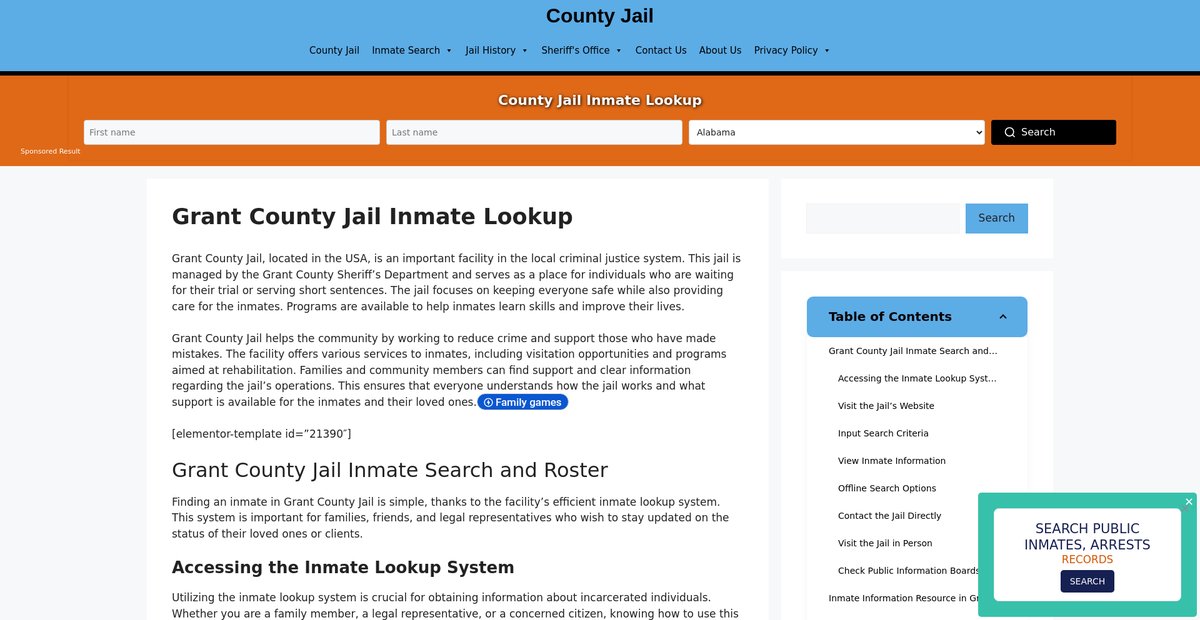 Preview of grant.countyjail.org