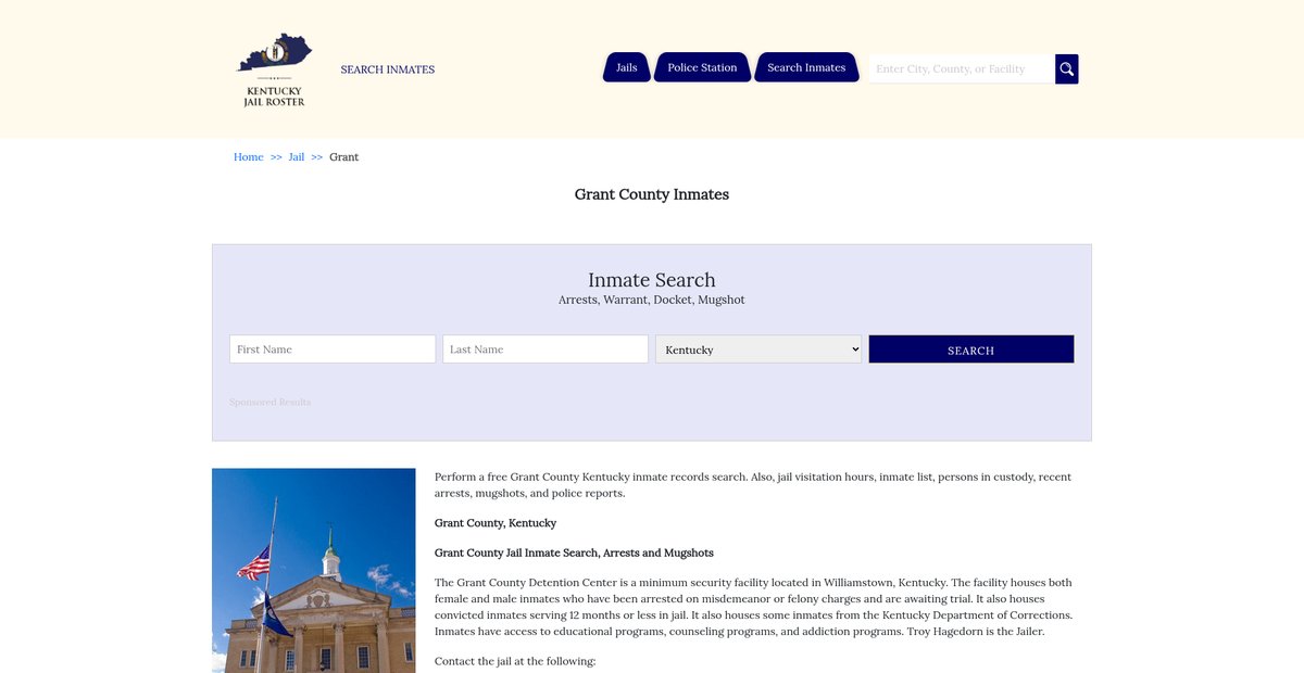 Preview of kentuckyjailroster.com