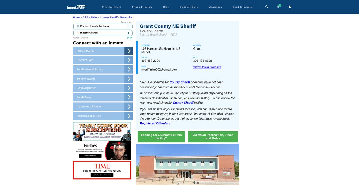 Preview of inmateaid.com