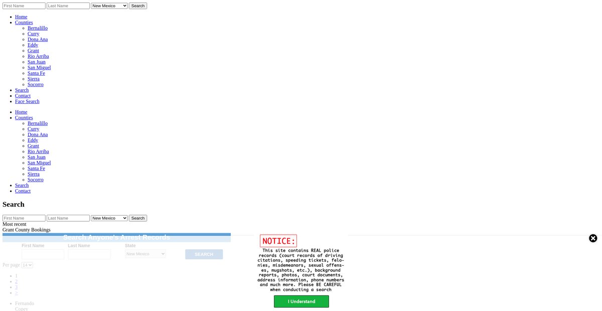 Preview of newmexico.arrests.org