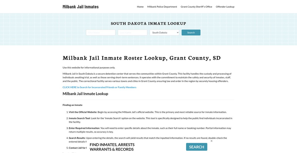 Preview of milbankjail.org